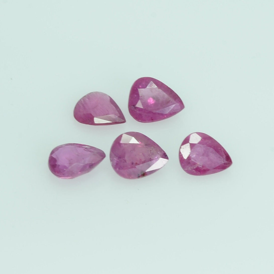 5x4 mm Natural Ruby Loose Gemstone Pear Cut