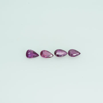 5x3 mm Natural Ruby Loose Gemstone Pear Cut