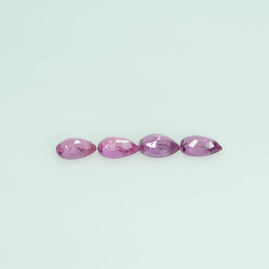 6x4 mm Natural Ruby Loose Gemstone Pear Cut