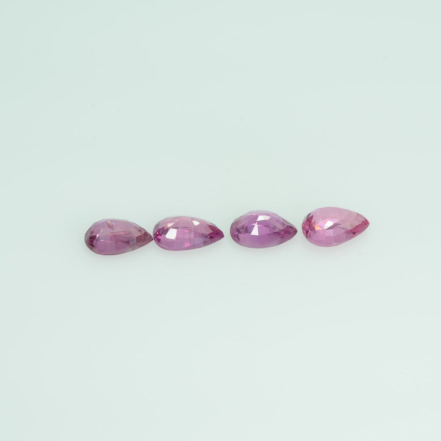 6x4 mm Natural Ruby Loose Gemstone Pear Cut