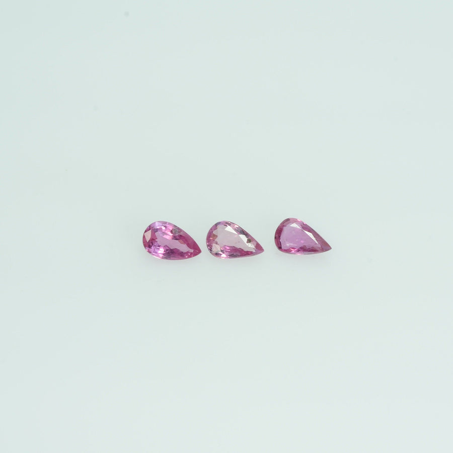 5x3 mm Lot Natural Ruby Loose Gemstone Pear Cut