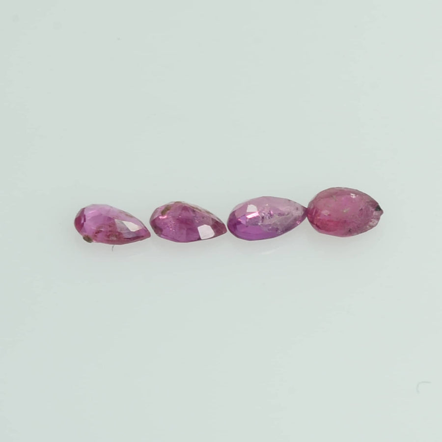 3x2 mm Natural Ruby Loose Gemstone Pear Cut