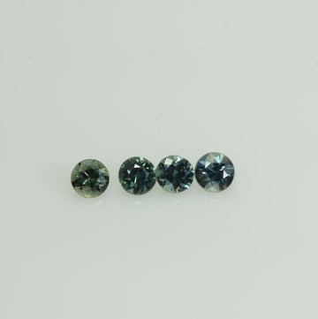 1.4-3.5 mm Natural Blue Green Teal Sapphire Loose Gemstone Round Cut