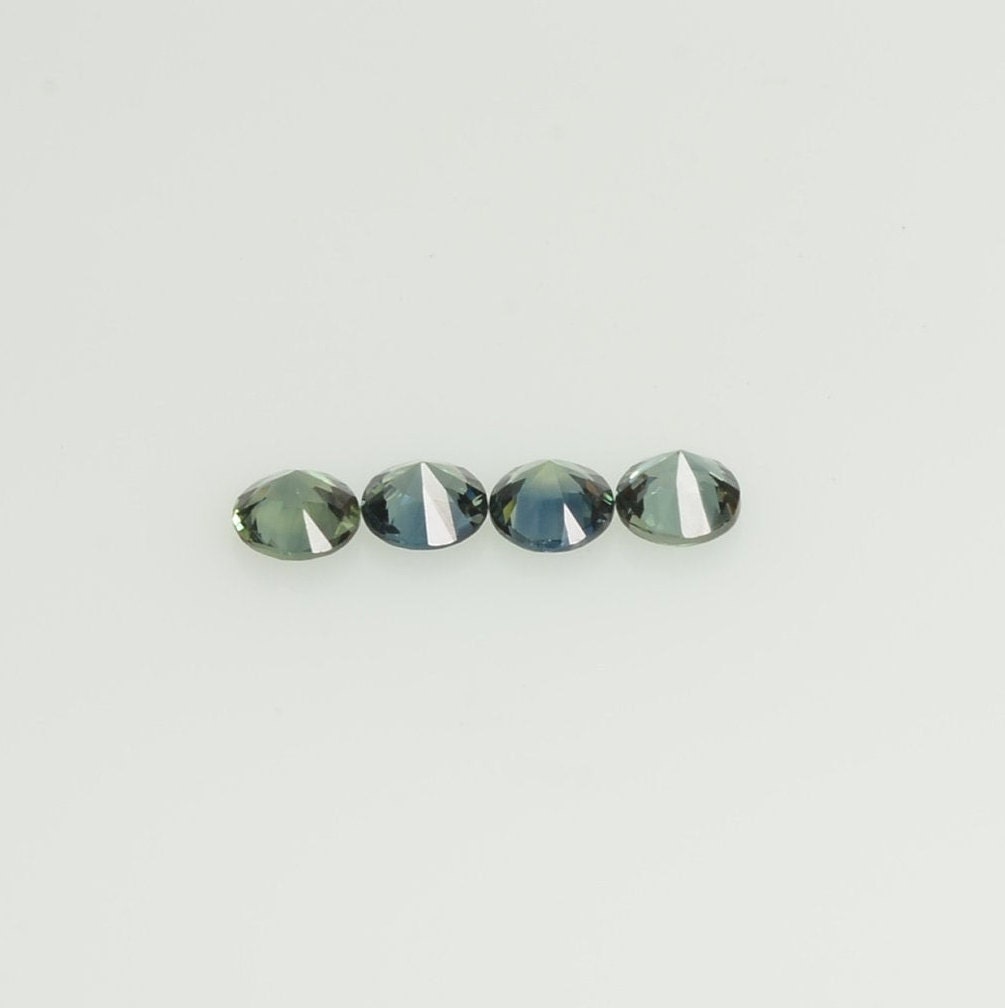 1.4-3.5 mm Natural Blue Green Teal Sapphire Loose Gemstone Round Cut
