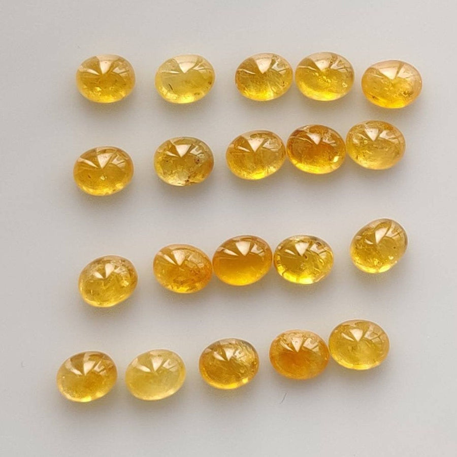 5x4 MM Natural Orange Sapphire Cabchon Loose Gemstone Oval Cut