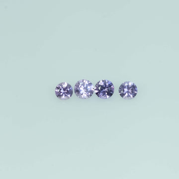 2.1-4.6 Natural Purple Sapphire Loose Gemstone Round Diamond Cut Cleanish Quality