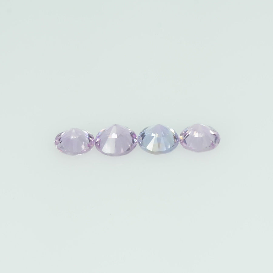 2-4.5 mm Natural Purple Sapphire Loose Gemstone Round Diamond Cut Cleanish Quality