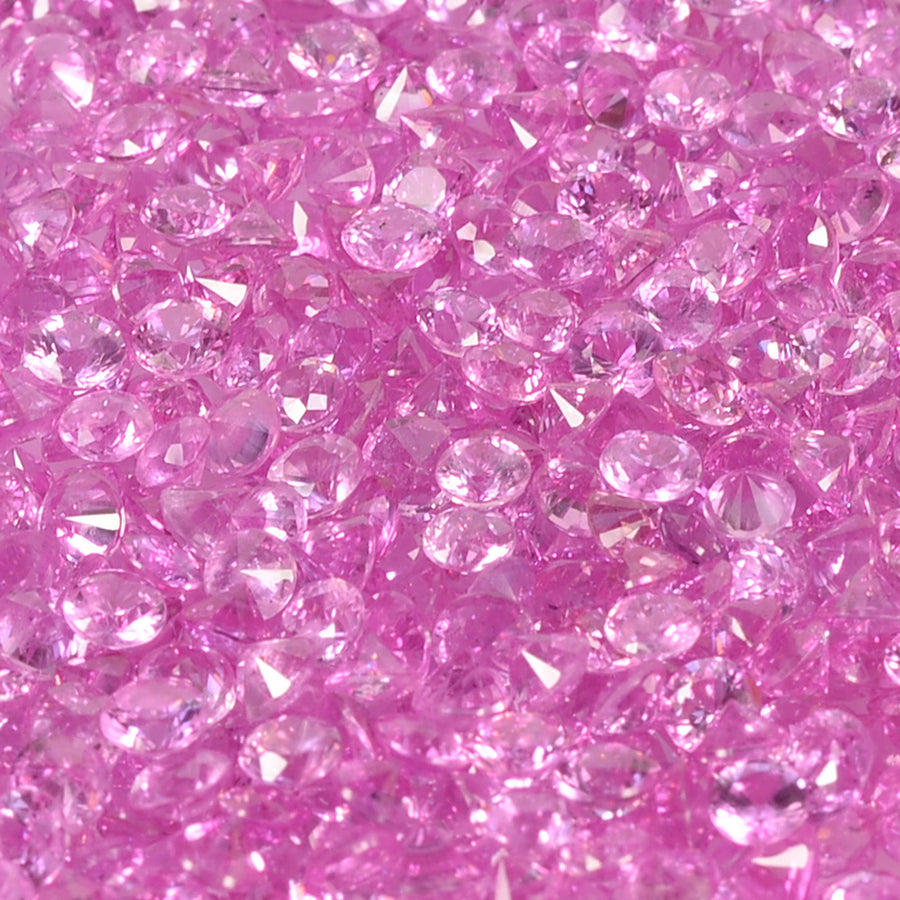 2.5 mm Natural Pink Sapphire Loose Gemstone Round Diamond Cut VS Quality Color - Thai Gems Export Ltd.