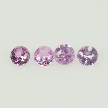 2.5 mm Natural Pink Sapphire Loose Gemstone Round Diamond Cut VS Quality Color
