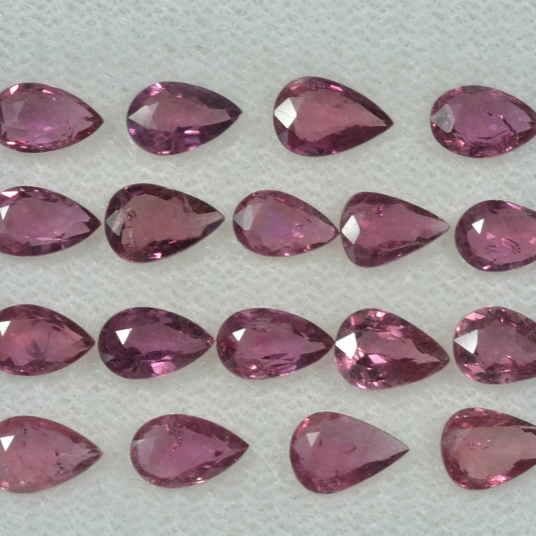 6x4 mm Natural Ruby Loose Gemstone Pear Cut