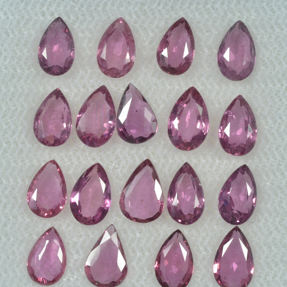 6x4 mm Natural Ruby Loose Gemstone Pear Cut