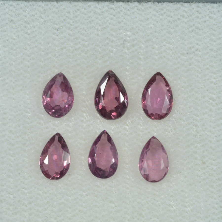 6x4 mm Natural Ruby Loose Gemstone Pear Cut