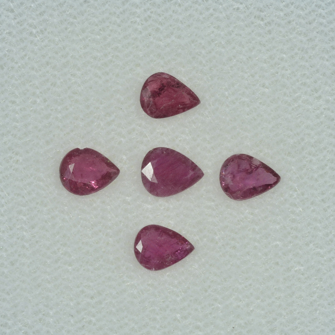 5x4 mm Natural Ruby Loose Gemstone Pear Cut