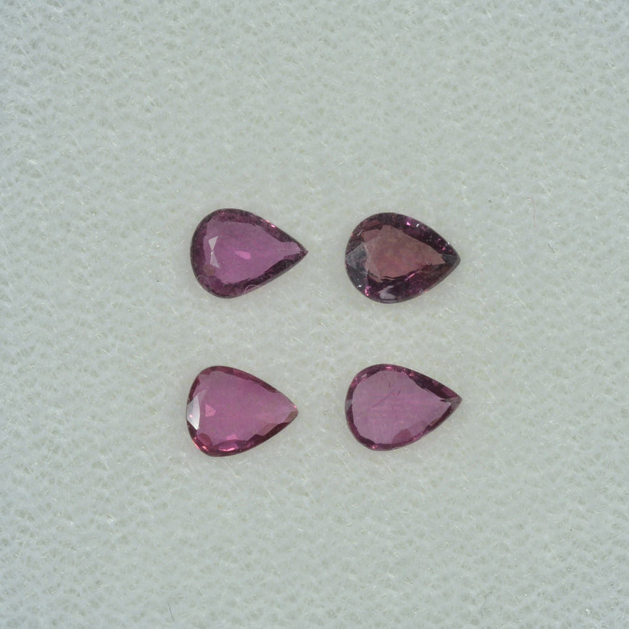 5x4 mm Lot Natural Ruby Loose Gemstone Pear Cut