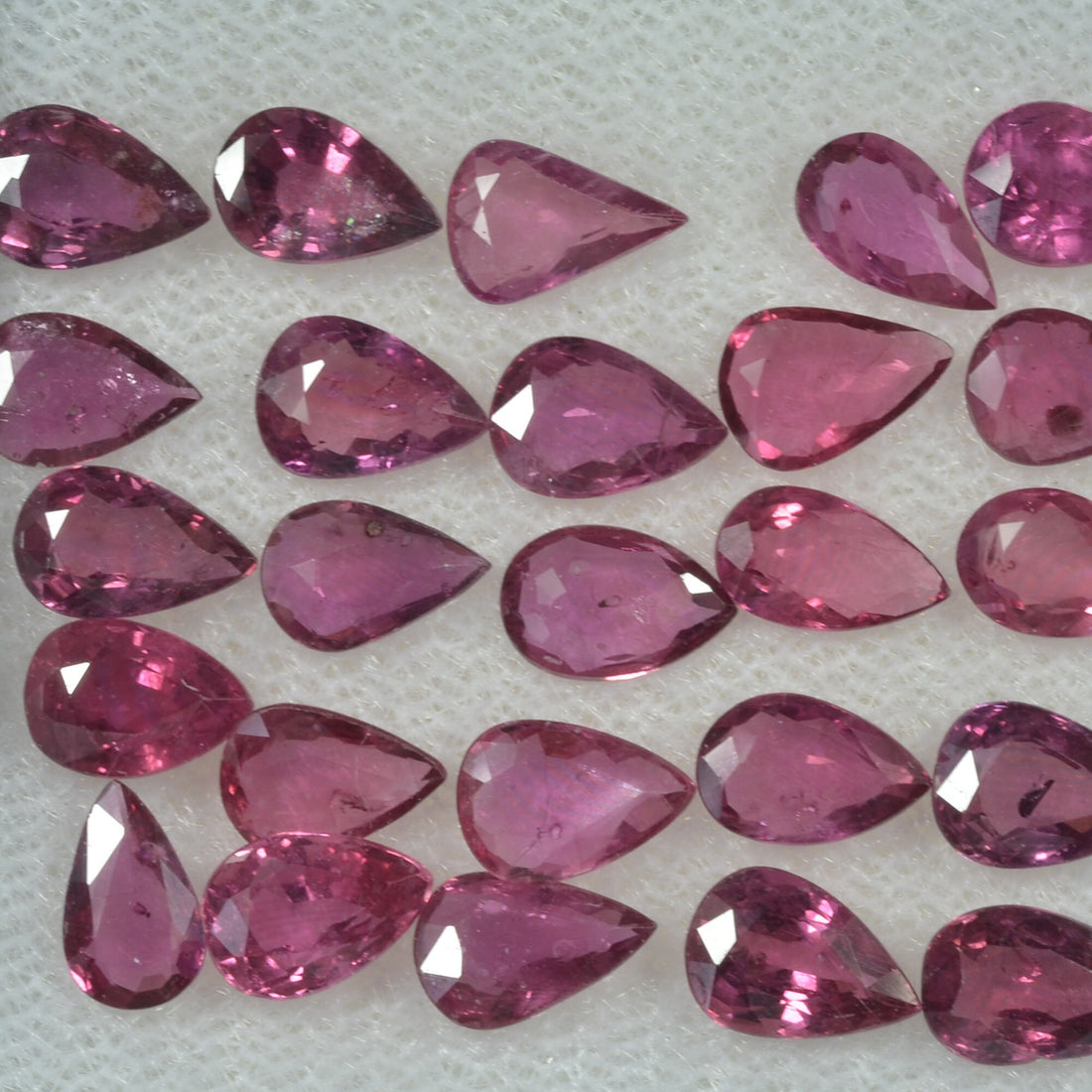 6x4 mm Natural Ruby Loose Gemstone Pear Cut