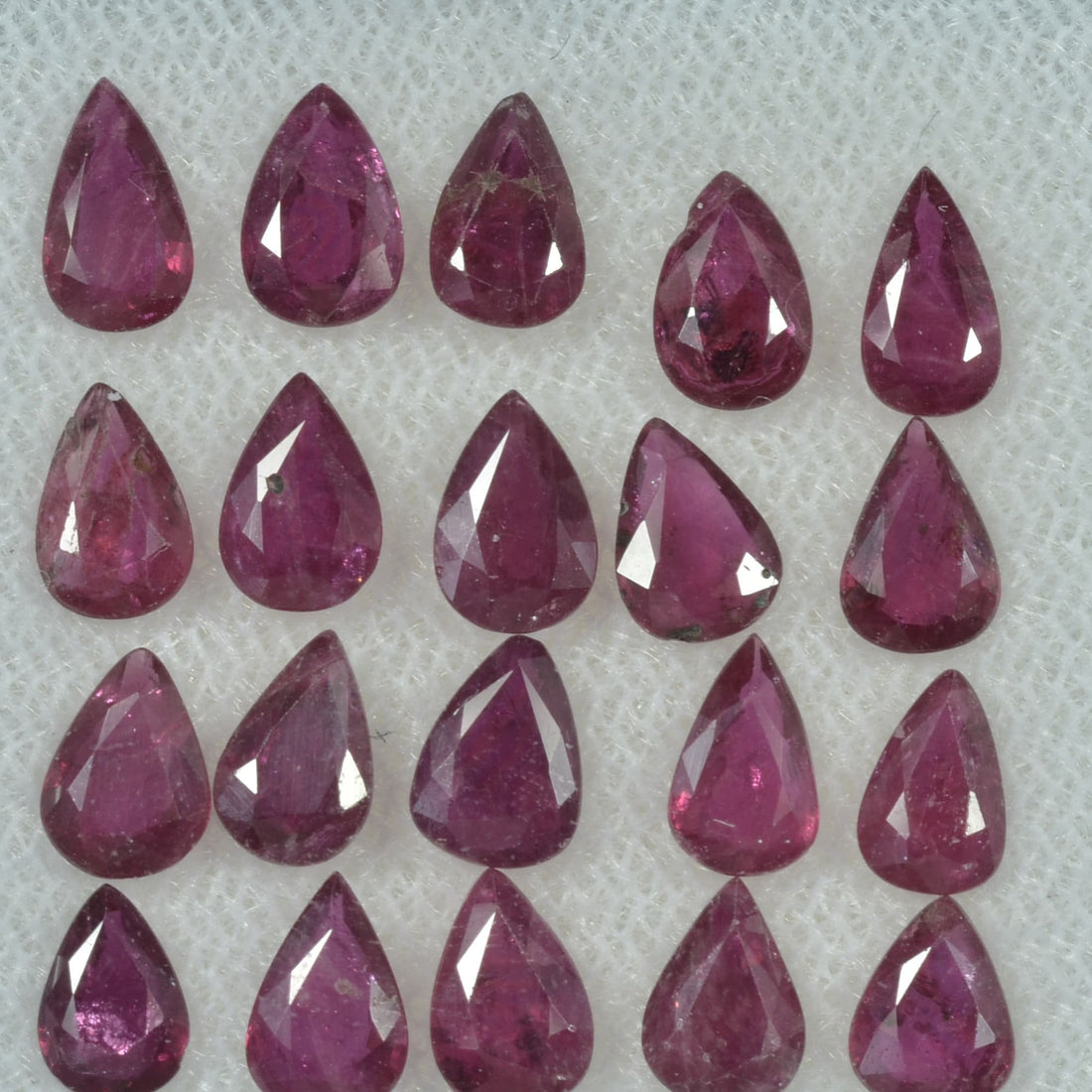 6x4 mm Natural Ruby Loose Gemstone Pear Cut