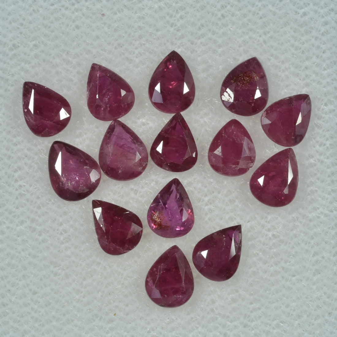 5x4 mm Natural Ruby Loose Gemstone Pear Cut