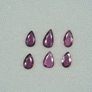 5x3 mm Lot Natural Ruby Loose Gemstone Pear Cut