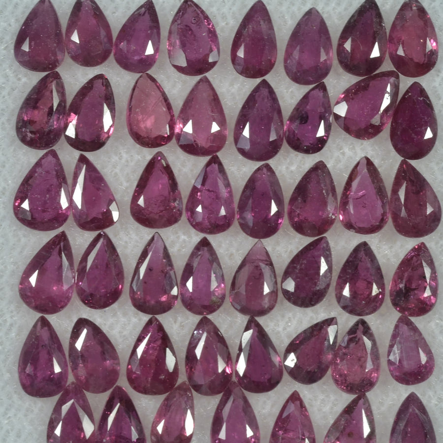 5x3 mm Natural Ruby Loose Gemstone Pear Cut