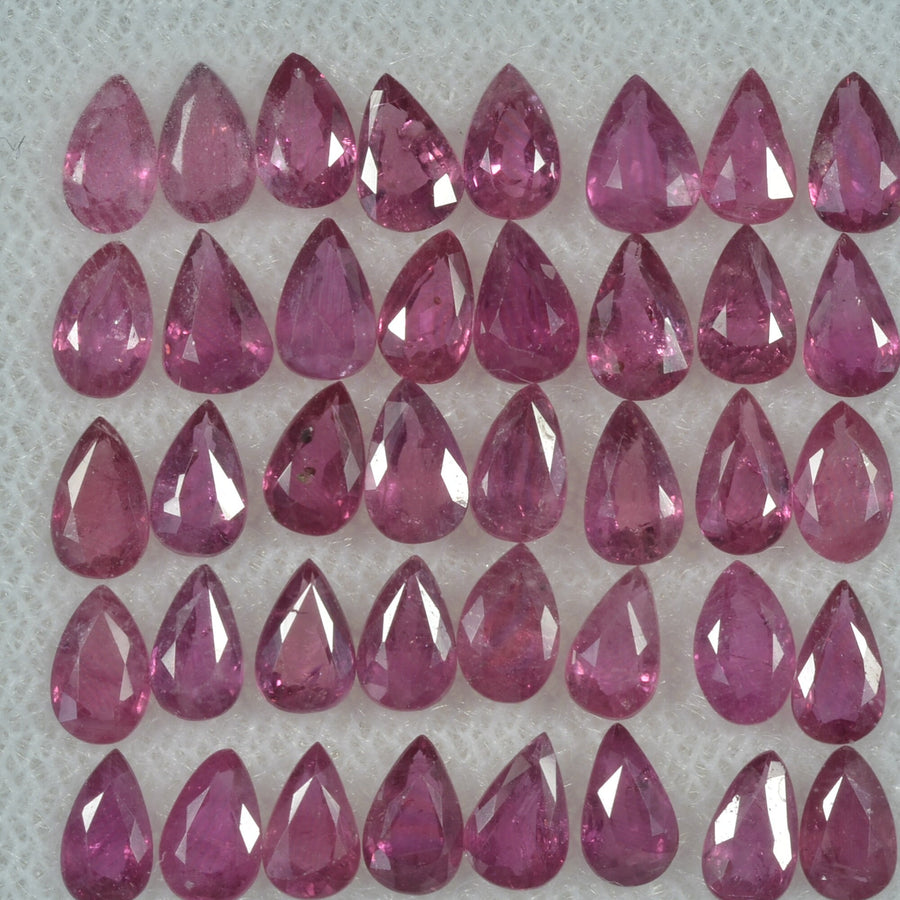 5x3 mm Natural Ruby Loose Gemstone Pear Cut