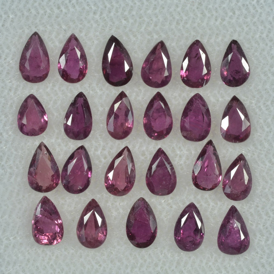 5x3 mm Natural Ruby Loose Gemstone Pear Cut