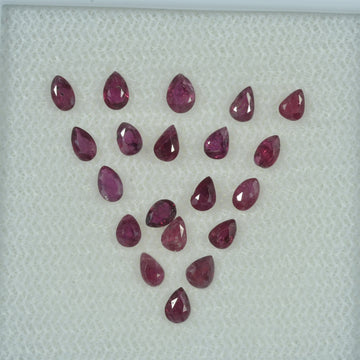 3x2 mm Natural Ruby Loose Gemstone Pear Cut