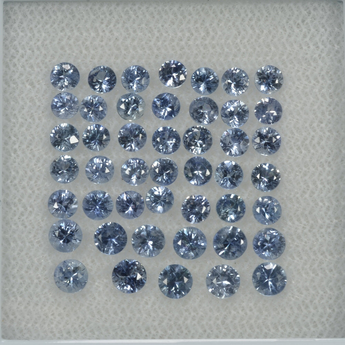 2.7-4.1 mm Natural Blue Sapphire Loose Gemstone Round Diamond Cut Vs Quality Color
