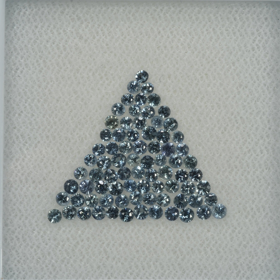 1.2-2.5 mm Natural Blue Sapphire Loose Gemstone Round Diamond Cut Vs Quality Color