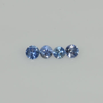 2.7-3.9 mm Natural Blue Sapphire Loose Gemstone Round Diamond Cut Vs Quality Color