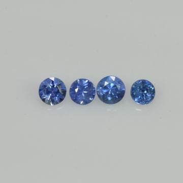 2.5-3.5 mm Natural Blue Sapphire Loose Gemstone Round Diamond Cut Vs Quality Color