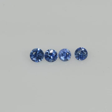 2.7-3.3  mm Natural Blue Sapphire Loose Gemstone Round Diamond Cut Vs Quality Color