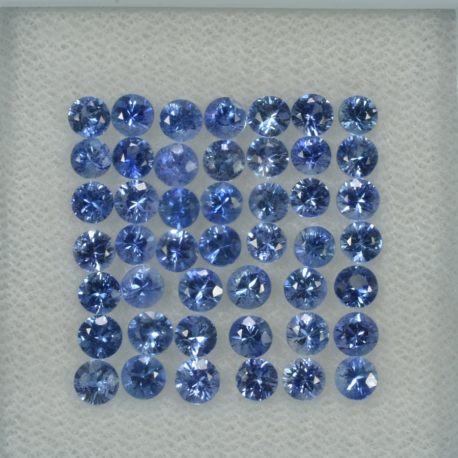 2.7-3.3  mm Natural Blue Sapphire Loose Gemstone Round Diamond Cut Vs Quality Color