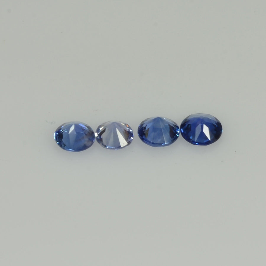 3.0-4.0 mm Natural Blue Sapphire Loose Gemstone Round Diamond Cut Vs Quality Color