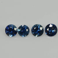 4.5-5.7 mm Natural Blue Sapphire Loose Gemstone Round Diamond Cut Vs Quality Color