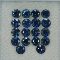 4.5-5.7 mm Natural Blue Sapphire Loose Gemstone Round Diamond Cut Vs Quality Color