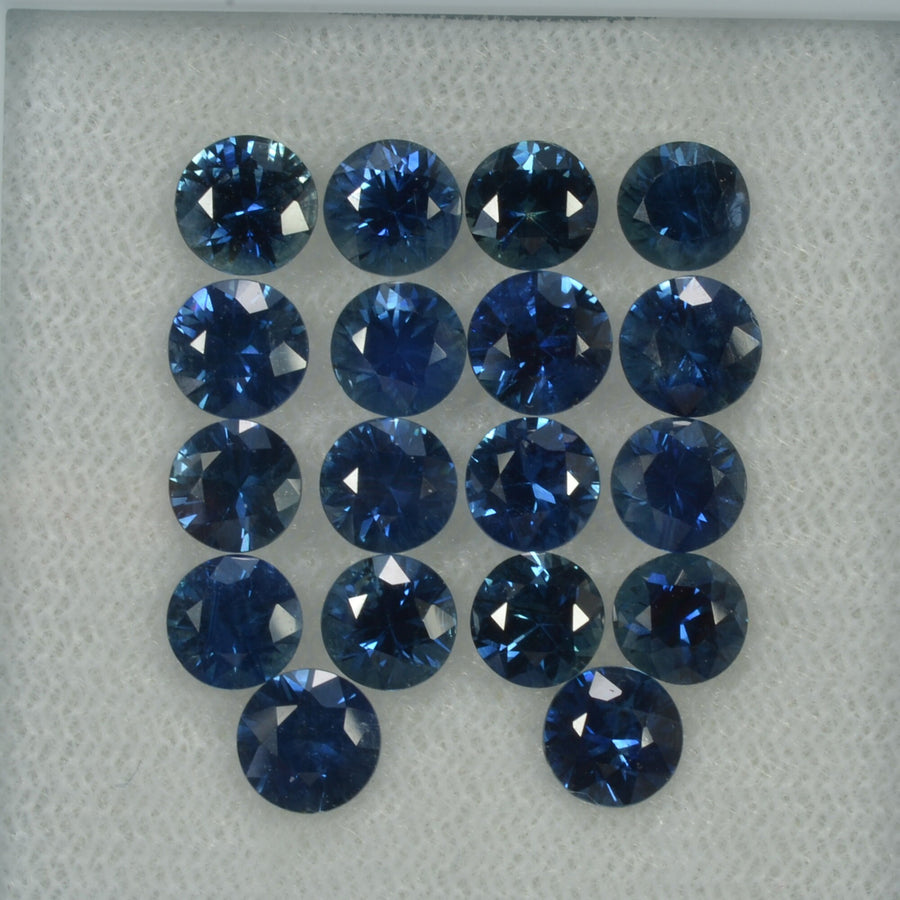 4.5-5.7 mm Natural Blue Sapphire Loose Gemstone Round Diamond Cut Vs Quality Color