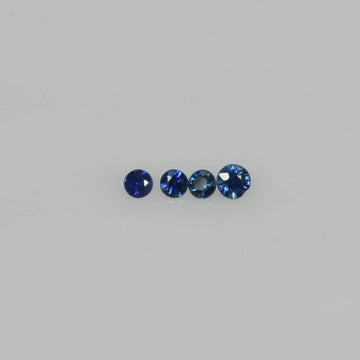 2.0-2.3 mm Natural Blue Sapphire Loose Gemstone Round Diamond Cut Vs Quality Color