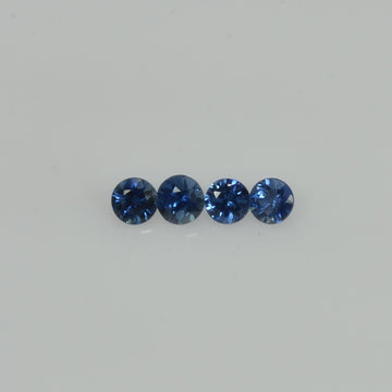 2.7-3.3 mm Natural Blue Sapphire Loose Gemstone Round Diamond Cut Vs Quality Color