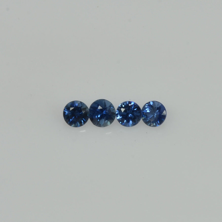 2.7-3.3 mm Natural Blue Sapphire Loose Gemstone Round Diamond Cut Vs Quality Color