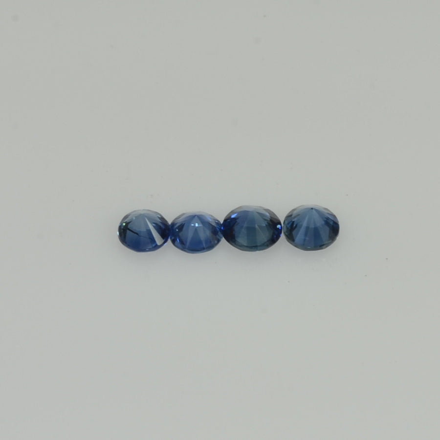 3.0-3.5 mm Natural Blue Sapphire Loose Gemstone Round Diamond Cut Vs Quality Color