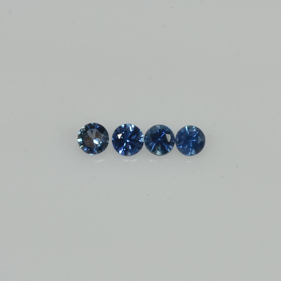 1.4-4.2 mm Natural Blue Sapphire Loose Gemstone Round Diamond Cut Vs Quality Color