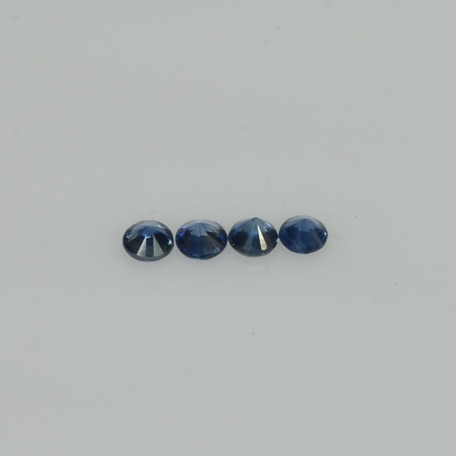 1.4-4.2 mm Natural Blue Sapphire Loose Gemstone Round Diamond Cut Vs Quality Color