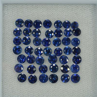 2.5-3.5 mm Natural Blue Sapphire Loose Gemstone Round Diamond Cut Vs Quality Color