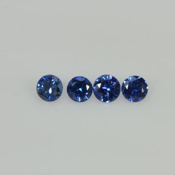 3.0-4.0 mm Natural Blue Sapphire Loose Gemstone Round Diamond Cut Vs Quality Color - Thai Gems Export Ltd.