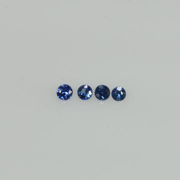 2.0-3.0 mm Natural Blue Sapphire Loose Gemstone Round Diamond Cut Vs Quality Color