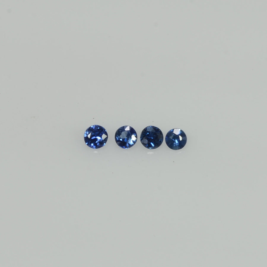 2.0-3.0 mm Natural Blue Sapphire Loose Gemstone Round Diamond Cut Vs Quality Color