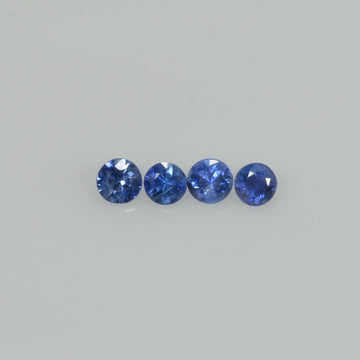 3.0-3.5 mm Natural Blue Sapphire Loose Gemstone Round Diamond Cut Vs Quality Color