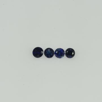 2.0-5.5 mm Natural Blue Sapphire Loose Gemstone Round Diamond Cut Vs Quality Color