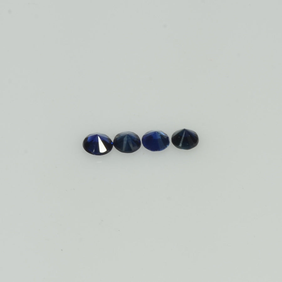 2.0-5.5 mm Natural Blue Sapphire Loose Gemstone Round Diamond Cut Vs Quality Color