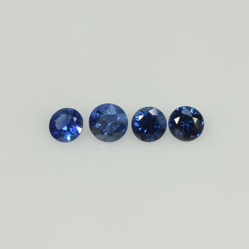 3.0-4.0 mm Natural Blue Sapphire Loose Gemstone Round Diamond Cut Vs Quality Color - Thai Gems Export Ltd.